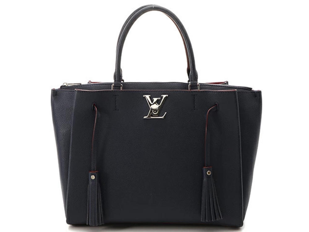 LOUIS VUITTON Lockme Parnassa Marine Blue Rouge Red Navy Blue